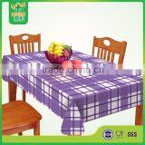 Plain Style PVC Tablecloth with Grids pattern