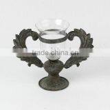 Spike Metal Candle Holder W/hurricane Glass thumbnail-1