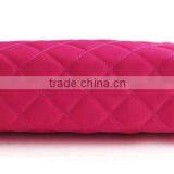 Pink Nylon Gridding Rectangle With Zipper Closure Makeup Pouch/Bag/Case Cosmetic Tool thumbnail-2