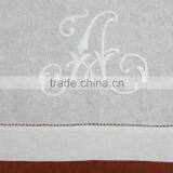 Monogram White Linen Table Runner thumbnail-2