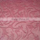 Polyester Knitting Soft Velvet Emboss Decoration Bedding Sheet Fabric Flower Pattern Home Textile Fabric Velvet Cushion Fabic