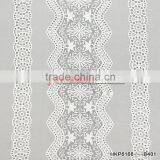 China Textile Supplier White Orandy Blackout Embroidery Circle Flower Fabric For Five Star Hotel Curtain Decoration HM thumbnail-3