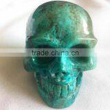 Gemstone Crafts Turquoise Skull Carving thumbnail-1