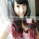High Quality Hand Tied Machine Made Synthetic Fiber Women's Wig thumbnail-3