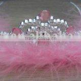 Wholesale Lovely Pink Kids Crystal Princess Happy Birthday Tiara thumbnail-1