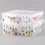 Printed polyester storage cube with flap