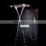 Hydro Power Led Shower Sets Rainfall Color Changing Shower Square 304 Sus Bathroom Accessories Embeded Ceiling Hand Shower Head thumbnail-2