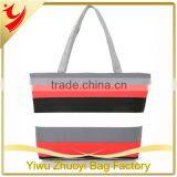 High Quality Striped Canvas Lady Shoulder Tote Bag thumbnail-6