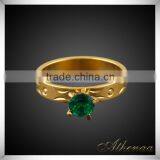 Green Stone Girls Brass Jewelry Wholesale Kundan Ring Designs thumbnail-2