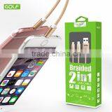 Supplier of 2 in 1 Metal Braided Data Cable Suitable Different Mobile Phone Universal Function thumbnail-6