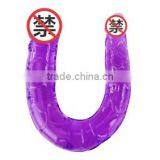 Jelly Double Headed Dildo Double Dong Realistic Cock Penis Anal Plugs Sex Toys For Lesbian thumbnail-5