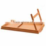 Bamboo Bed Tray Folding Breakfast TV Laptop Tray Table Hospital Serving Tray W' Handles Foldable Legs thumbnail-4