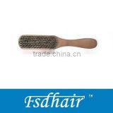 Wooden mixed bristles hair brush