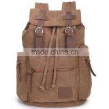 Functional Lovely Men's Travel Backpack Bag Canvas Leather Bags