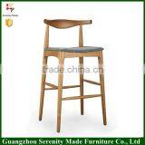 2016 Hot Sale Good Quality Replica Hans Wegner Chair Wooden Bar Stool Chair for Restaurant
