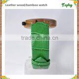 Trade Assurance Bamboo Wooden Watches 2016 New Products Men's With Genuine Leather Band Luxury thumbnail-4