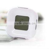 Novelty Mini Table Clock,1 in 4 Digital 4-side Rotation Digital Alarm Clock YF2606