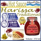 Harrisa Spicy - Traditional, Hot Sauce Harissa with Cayenne Peppers,Tunisian Hot Sauce, 370 mL Jar