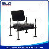 fishing aluminum seat box with adjustor leg with foldable Back rest