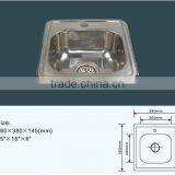 JZ-182 201 Single Bowl Stainless Steel Kitchen Sink thumbnail-2