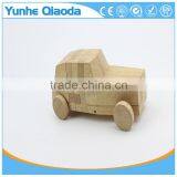 Wood 3D Vehicle Block Car 3D Woodcraft Kit Assemble Paint DIY 3D Puzzle Toys for Kids Adults the Best Birthday Gift thumbnail-4