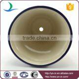 YSfp0007-02 Hand Print Ceramic Standing Flower Pot Rack for Garden thumbnail-3