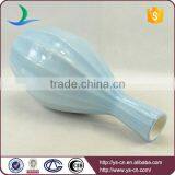 Matt Blue Ceramic Vase Painted by Hand for Hotel Decoration thumbnail-5