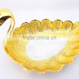 Beautiful gift item, return gift brass gold and silver plated duck shape bowl