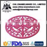 Colorful Enamel Cast Iron Trivet for Table Decoration