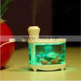 2016 Decrative Creative Desk Micro Landscape Aquarium Fish Tank Light Household USB Ultrasonic Mist Spray Air Humidifier thumbnail-3