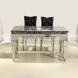 European Style Black Marble Dining Table for 6 People thumbnail-6