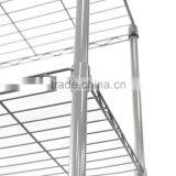 4-Tier Carbon Steel Black Shelf Storage Wire Metal Rack Shelving Suitable For Kitchen Home and Office thumbnail-2