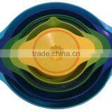 Plastic 5PCS Multi-colored Mixing Salad Bowl Set thumbnail-1