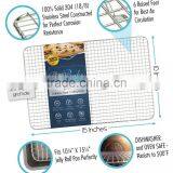 CoolingBake Wire Cooling Rack, Oven Safe - For Cooling or Baking - 100% Stainless Steel, 10" x 15" (Fits Jelly Roll Pan thumbnail-4