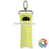 Red Chevron Fabric Cotton Chapstick Lip Balm Holder Handmade Fancy Key Holders thumbnail-3