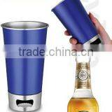 18/8 Stainless Steel New Design Beer Cup With Brew Opener,stainless Steel Brew Cup Opener thumbnail-2