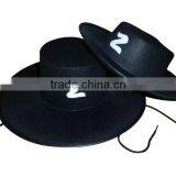 2017 New Charm Products Custom Black Wide Brim Wool Felt Top Hat Wholesale With Letter for Gentlemen Made in China thumbnail-2