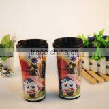 Customized Logo Plastic Insert Coffee Cups for Promotional thumbnail-2