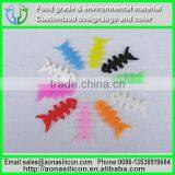 Dongguan Factory Wholesale Rainbow Silicone Fish Bone Wire Cable Organizer thumbnail-1