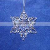 Clear Acrylic Snowflake Hanging Ornament Supplier for 2015 thumbnail-1