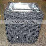 Rattan Flower Pot With Metal Linner thumbnail-1