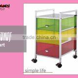 Home Furniture Mobile Storage Office Rolling Drawer Trolley Cart thumbnail-1