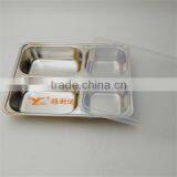 Eco-friendly Free Used Colorful Stainless Steel 4 Compartment Plate for Dinner thumbnail-4