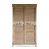 Furniture Fo Bed Room,Cabinet With Reclaimed Solid Teak Wood 2 Doors, With Hanger and Shelve Inside thumbnail-2