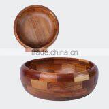 Cheap Hand Made Bamboo Salad Bowl Set Bowl Wood thumbnail-1