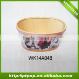 French style design oval wooden pot for home and garden