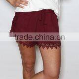 Lace Crochet Detail Shorts Extender For Summer thumbnail-6