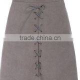 Newest Women's High Street Fashion Designe Sexy Grey Bandage Skirt thumbnail-1