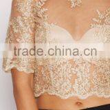 Fashion Women Clothes Mesh Lace Cropped Tops Summer Sexy Lady Tops thumbnail-6