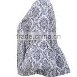 Trendy Fashion Pullover Short Style Peplum Blazer With Flared Sleeve thumbnail-3